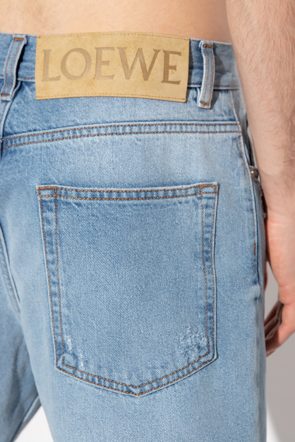 Blue Jeans with logo Loewe - Loewe Puzzle Leather Cross-body